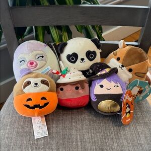 Squishmallows and Miniso plush lot 6 plush
